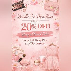 Bundle 3 items and get 20% off! 🩷👑